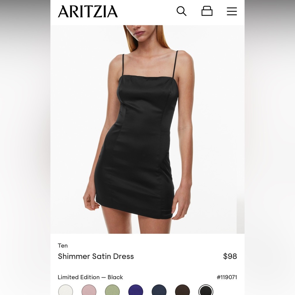 ARITZIA Sunday Best Little Black Dress- Size 2